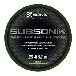 Sonik Subsonik Monofilament Green 1200M 11 Sonik Subsonik Monofilament Green 1200M -Winkel Voor Visuitrusting 2308321Sonik Subsonik Monofilament Green 1200M 1 1