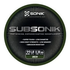 Sonik Subsonik Monofilament Green 1200M 10 Sonik Subsonik Monofilament Green 1200M -Winkel Voor Visuitrusting 2308322Sonik Subsonik Monofilament Green 1200M 2 1