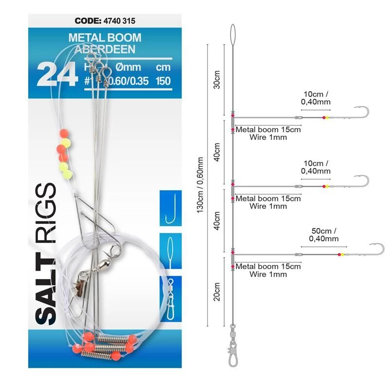 Spro Saltwater Salt Rig #24 Metal Boom Aberdeen 4 Spro Saltwater Salt Rig #24 Metal Boom Aberdeen - Afbeelding 2